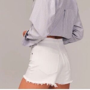 Abercrombie & Fitch White Jean Shorts